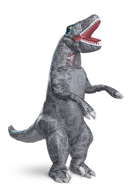 Costume Jurassic T-Rex Bleu Gonflable pour Adultes