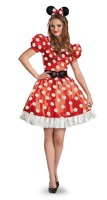 Costume Minnie Mouse Classique Rouge pour Adulte
