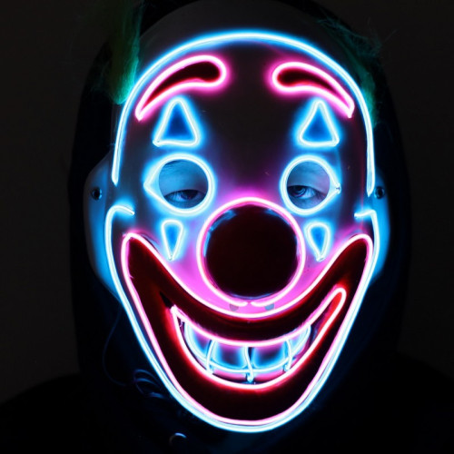 Light Up Rainbow Clown - Blue/Pink