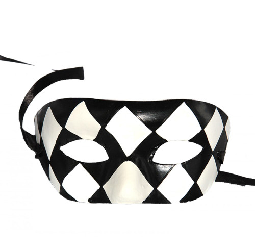 Masque Arlequin Noir et Blanc