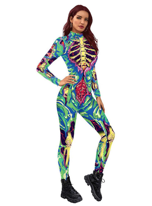 Costume Corps Fantaisie Skelette skinsuit pour Femme