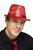 Red Sequin Fedora Hat back