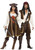 Haute mer Pirate Lad et Wench Couple Costume