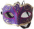 Masque violet paillete avec bordure doree