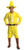 Costume George Le Curieux en Jaune Adulte