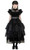 Costume Robe Noir Bal de Danse Mercredi Addams Fille