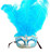 Masque Blue Argent avec Plumes