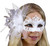 Masque Blanc Masquerade avec Tulle