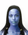 Perruque Tribale Extraterrestre Bleue pour Femme