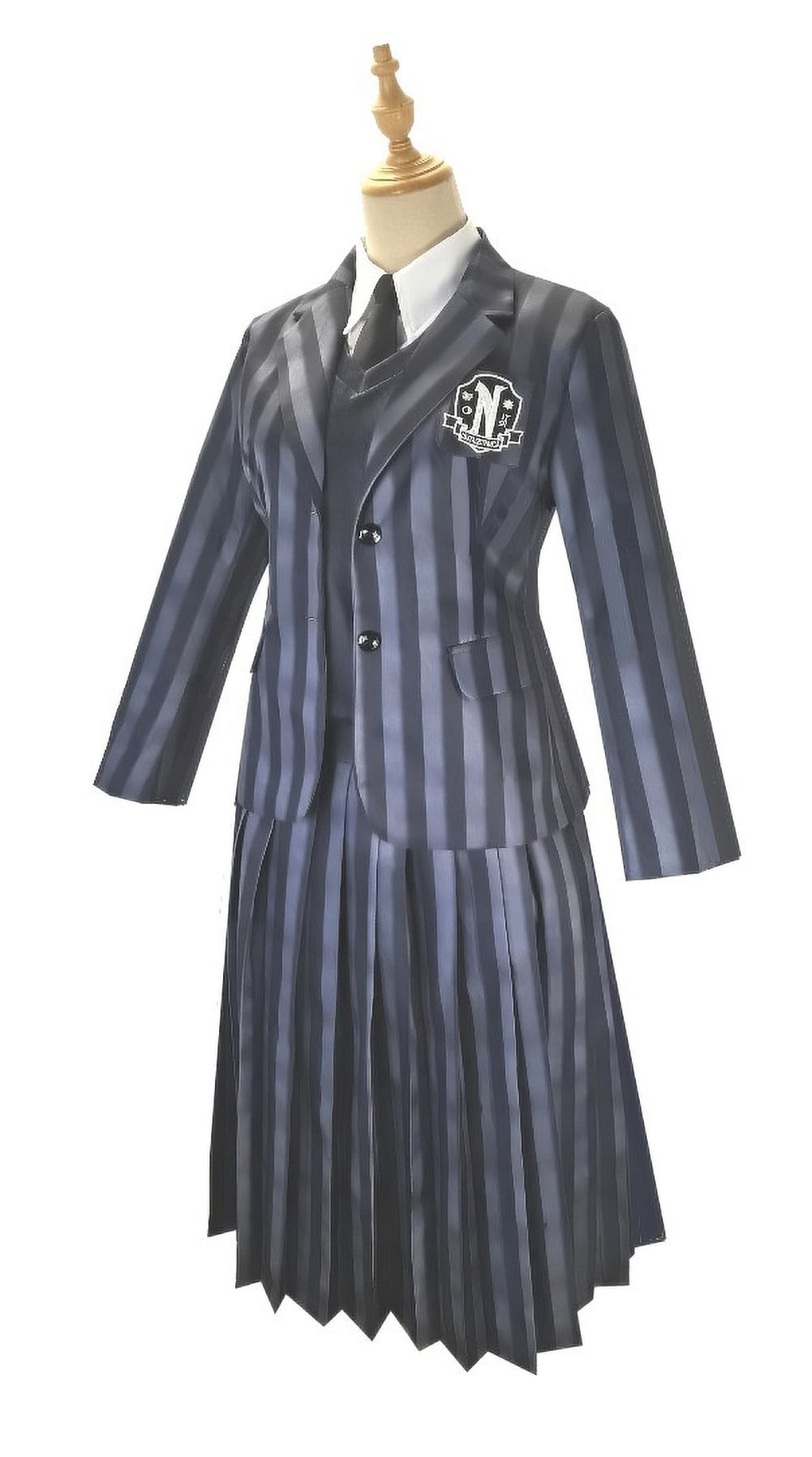 Déguisement de Mercredi ® Addams pour enfant - Robe de bal noire - Taille  au choix - Jour de Fête - Mercredi Addams - Films et Séries