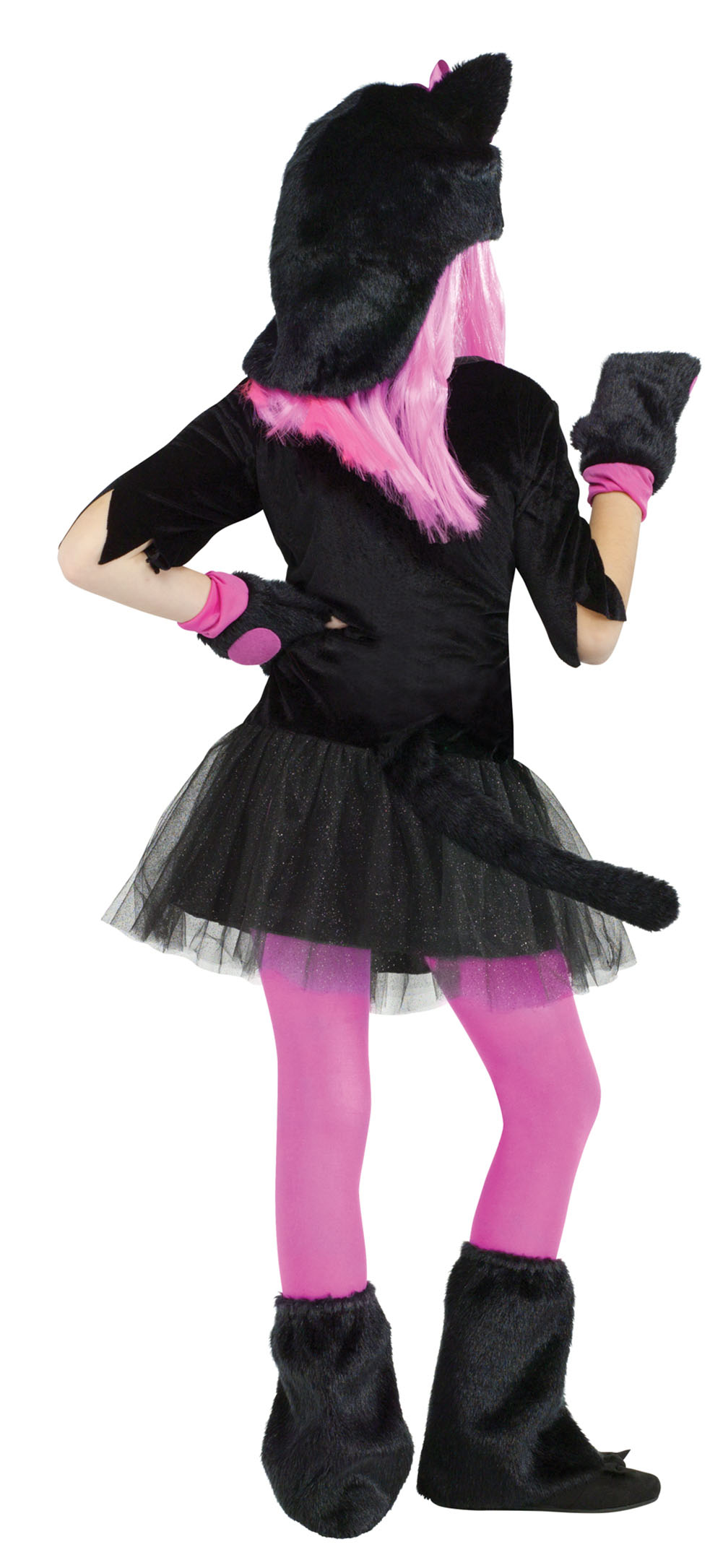 Fennoral 4pcs Costume Chat Noir Filles Costume Chat pour Enfants Ki