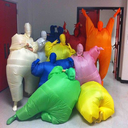  Groupe de Costumes Gonflables Morph de Différentes Couleurs