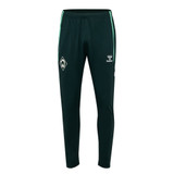 dunkelgrüne Trainingshose mit hellgrünem Kontrast