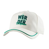 weiße Werder-Cap mit grünen Akzenten