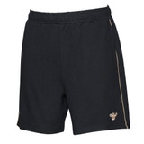 schwarze Shorts mit goldenen Elementen wie Werder-Raute und hummel Logo in Gold