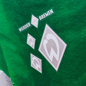 Silberne Raute Aufkleber auf grüner Wand