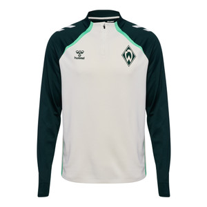 Langarm Trainingsshirt in Grün und Weiß