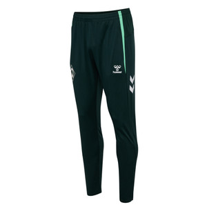 dunkelgrüne Trainingshose mit hellgrünem Kontrast