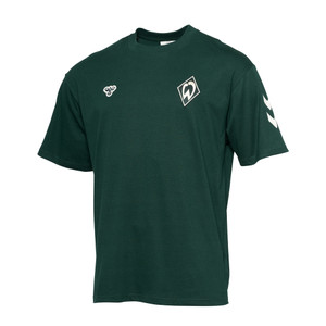 dunkelgrünes T-Shirt mit weißem hummel-Logo dunkelgrünes T-Shirt mit weißem hummel-Logo