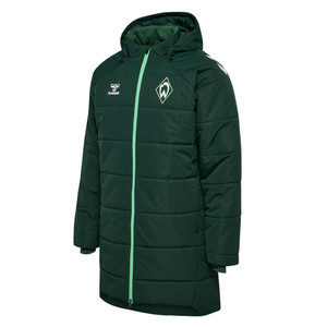 Stadionjacke mit hellgrünem Reißverschluss