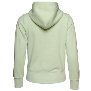 Rückseite hellgrüne Sweatjacke mit Kapuze