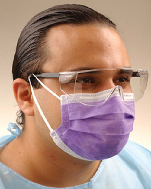 Protective glasses, plastic, white, 1/box, 10 boxes/case