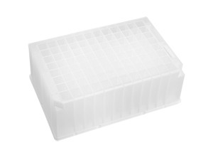 Axygen® 96 Well Clear Round Bottom 2mL Polypropylene Deep Well Plate, 5 per Pack, Nonsterile, 25/Case