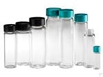 15mm x 45mm, 1 dram Clear Borosilicate Vial with 13-425 Green Thermoset F217 Teflon® Lined Cap attached, 144/Case