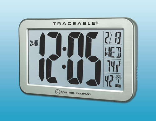 Traceable® Jumbo-Digit Compact Radio-Controlled Wall Clock