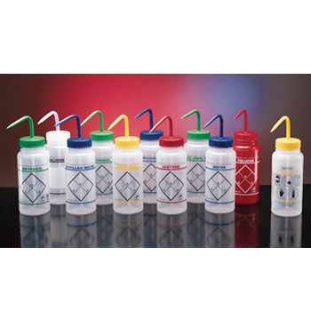 Safety Labeled Wash Bottles Variety Pack