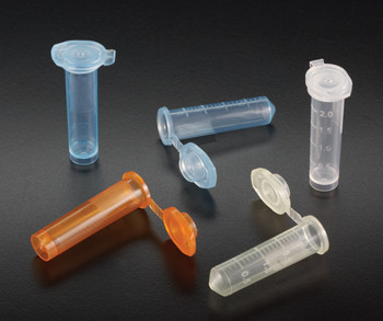 Conical bottom 2ml microcentrifuge tubes, natural, 500/pack by Simport — microcentrifuge tubes from MedSupply Partners (side view)