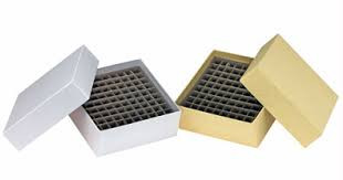 MSP brand 2" Cardboard Freezer Boxes with Dividers by MedSupply Partners — sample storage and labeling from MedSupply Partners