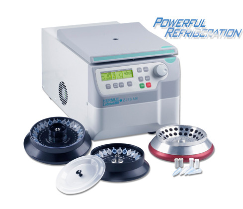 Hermle Z216 MK High-Capacity Refrigerated Micro Centrifuge by Benchmark Scientific — equipment and instruments from MedSupply Partners