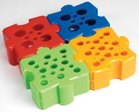 Puzzle Rack by Heathrow Scientific — sample storage and labeling from MedSupply Partners (detail view)