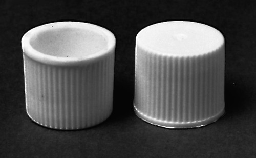 White Polypropylene Caps for Screw Thread Culture Tubes by Kimble Chase — culture tube caps from MedSupply Partners