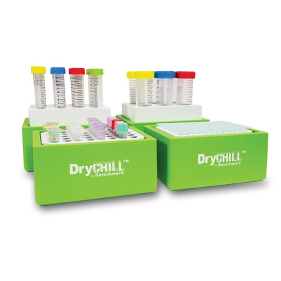 Benchmark DryChill™ Ice-Free Cooling Blocks by Benchmark Scientific — microtube racks from MedSupply Partners