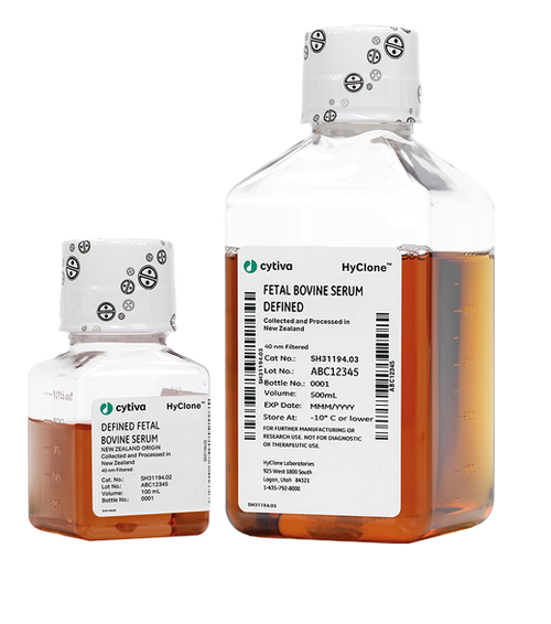 HyClone Defined Fetal Bovine Serum (FBS) by Cytiva — tissue culture media and reagents from MedSupply Partners