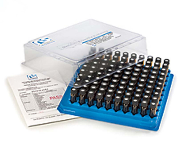 4mL 15x45mm, Clear, Black Cap, Bonded PTFE/Silicone Septum, Pre-slit, NS Certified Assembled Convenience Kit, 100/pack