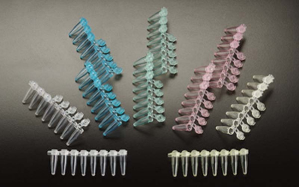 Amplitube PCR Reaction 8-Strips w/Attached Caps by Simport — glassware and plasticware from MedSupply Partners