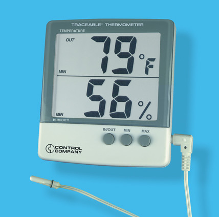 Traceable® Jumbo Humid./Temp. Meter by Control Company - Traceable — special purpose thermometers from MedSupply Partners