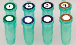 BullsEye Tough-Spots on Rolls by Diversified Biotech — labels from MedSupply Partners (side view)