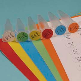Tough-Spots® on a Sheet for 1.5 to 2.0ml Tubes by Diversified Biotech — labels from MedSupply Partners