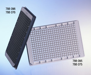 384 Well Small Volume LoBase Polystyrene Microplates by Greiner Bio-One — microplates from MedSupply Partners (side view)