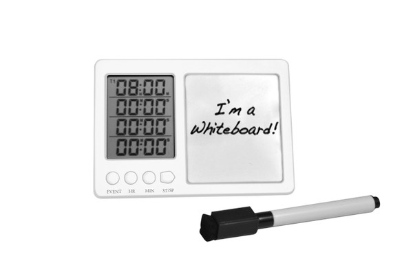 4-Way Timer with Whiteboard/Pen by Heathrow Scientific — timers and clocks from MedSupply Partners