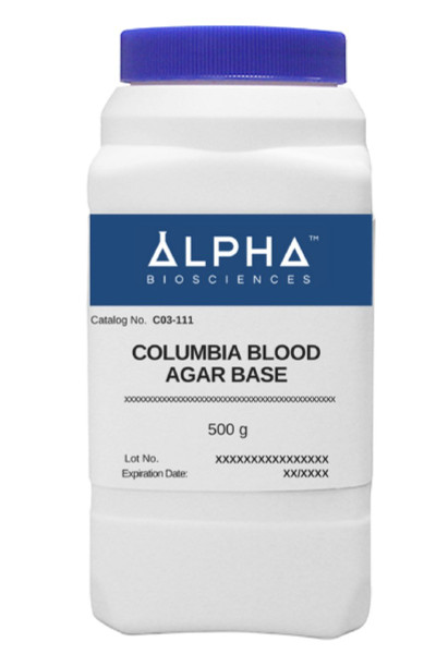 Alpha Biosciences Columbia Blood Agar Base by Alpha Biosciences — microbiology media from MedSupply Partners