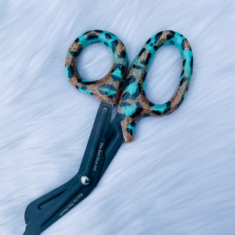 Teal  & Gold cheetah 