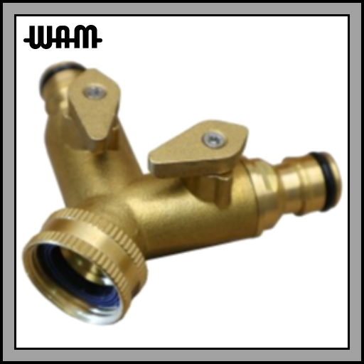 Snap-In Y-Hose Connector With Shut-Off