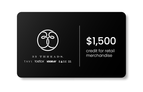 33 THREADS - WHOLESALE MALL CREDIT - $1,500