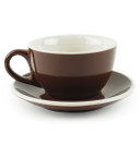 Revolution Classic Porcelain Cups + Saucers (Brown)