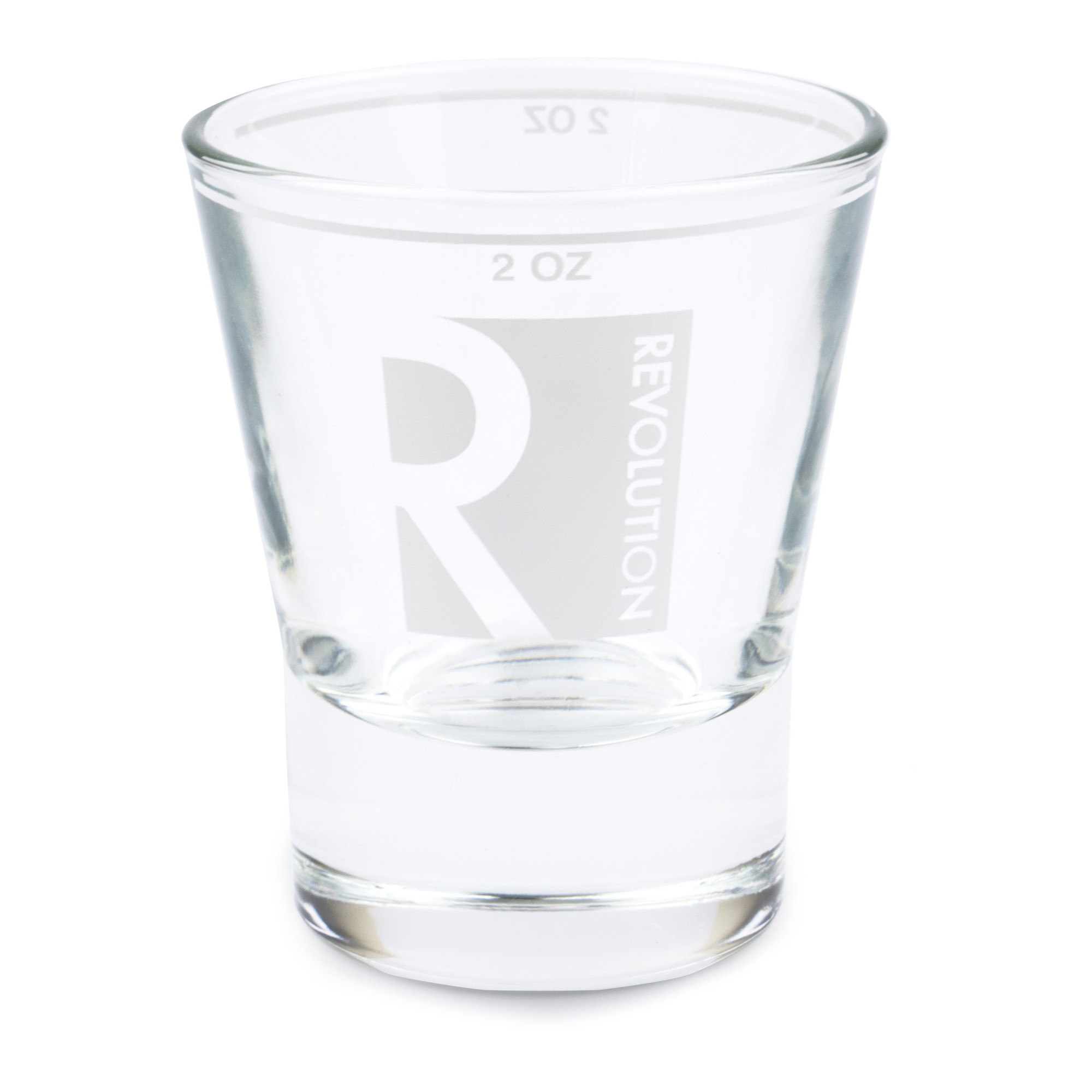 Revolution Shot Glass, 2.5oz (Lined at 2oz), Flared Revolution Shot Glass, 2.5oz (Lined at 2oz), Flared